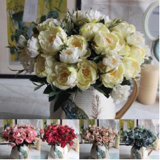 Artificial New Small Craft Decor Flowers Floral Peony Party Wedding Fake Home   223102855358